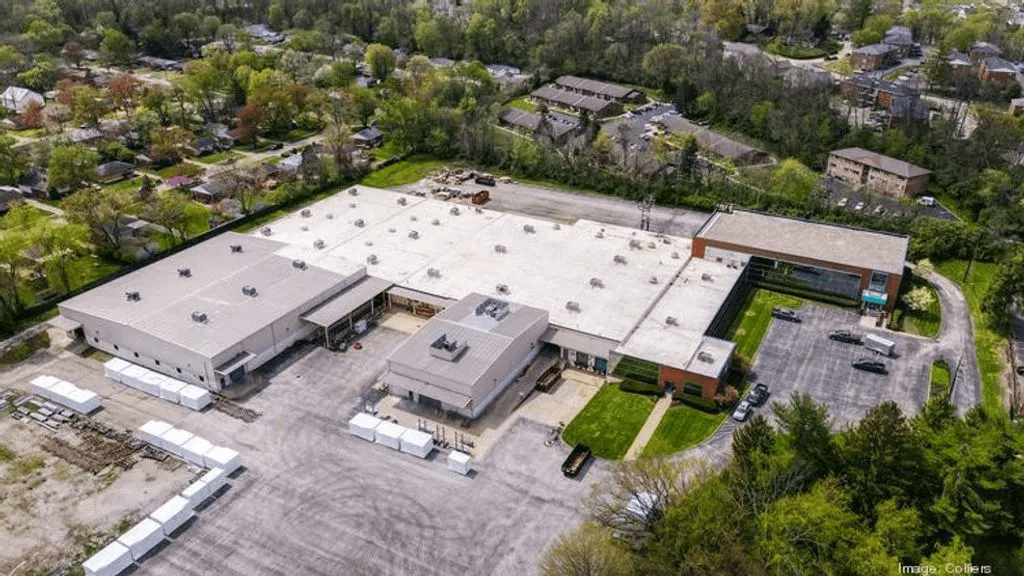 Drone view of Lila Ave building PG&A